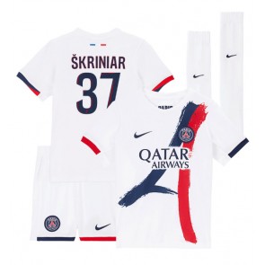 Paris Saint-Germain Milan Skriniar #37 Borta Kläder Barn 2024-25 Kortärmad (+ Korta byxor)